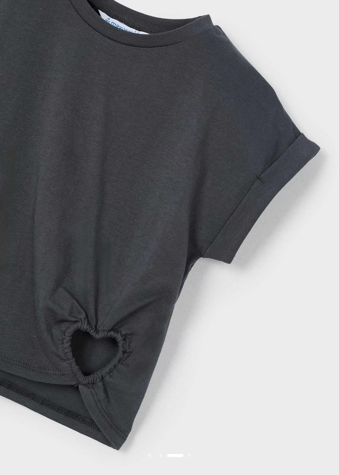 Heart Detail T-Shirt - Grey - Size 5