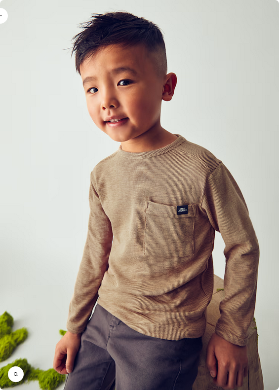 Knit Long Sleeve Tee - Caramel