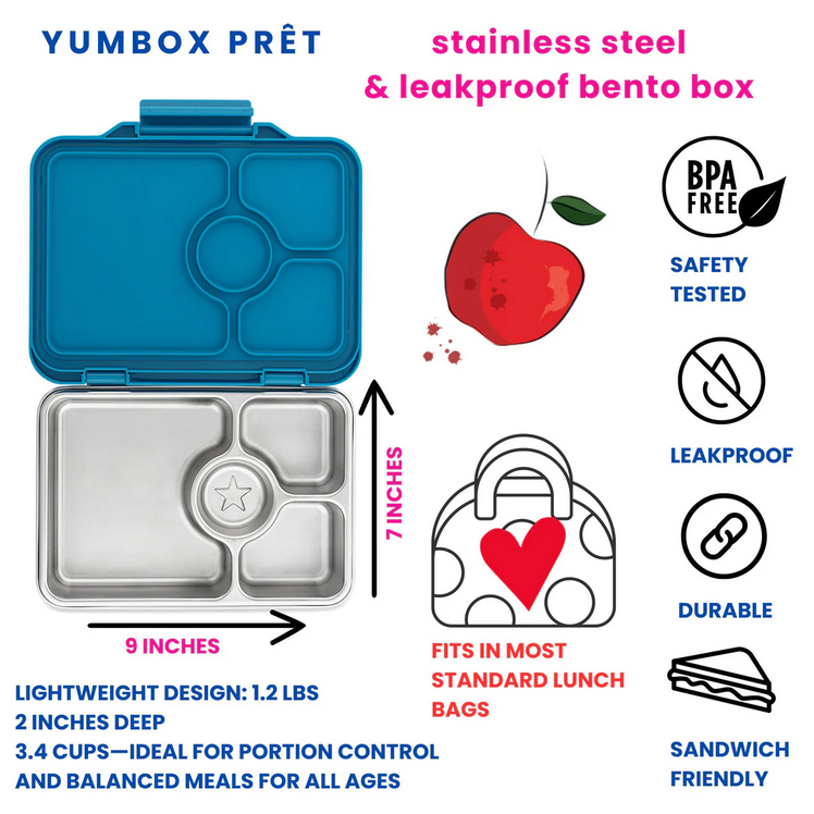 Yumbox Stainless Steel - Blue Glitter