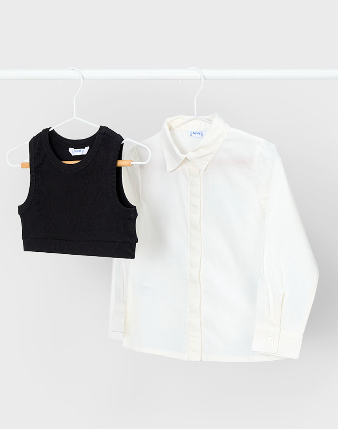 Girls Shirt with Blouse