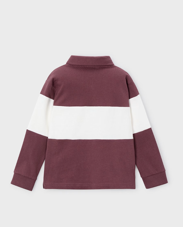 Boy Striped Knit Polo Shirt