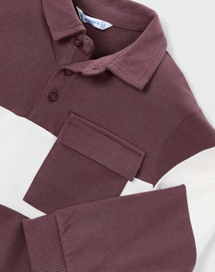 Boy Striped Knit Polo Shirt