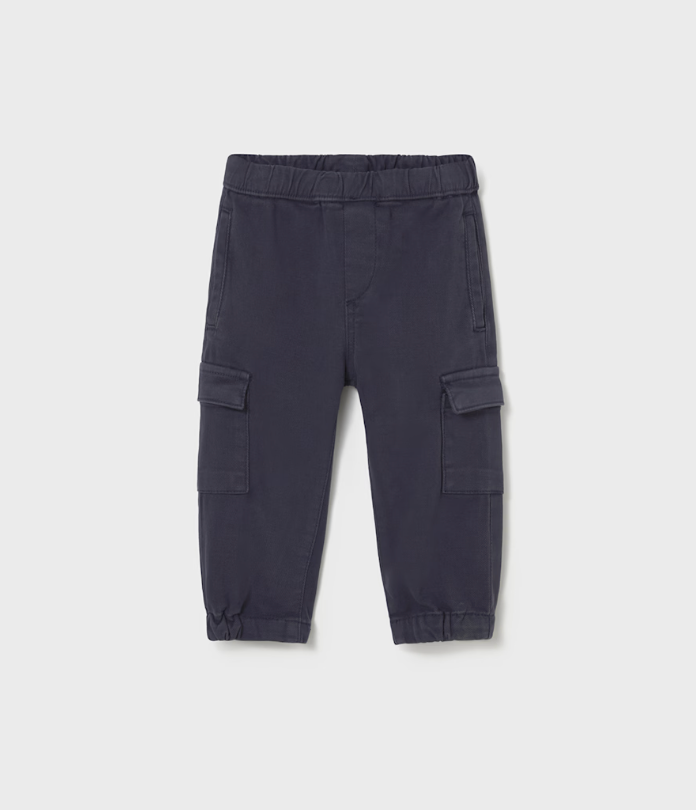 Baby Cargo Pants with Pockets - Navy