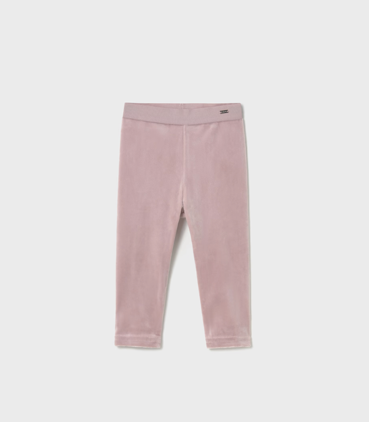 Baby Basic Velvet Leggings - Quartz