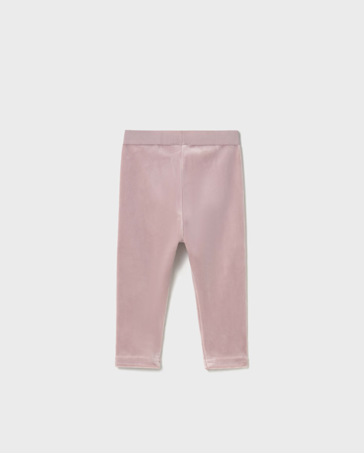 Baby Basic Velvet Leggings - Quartz