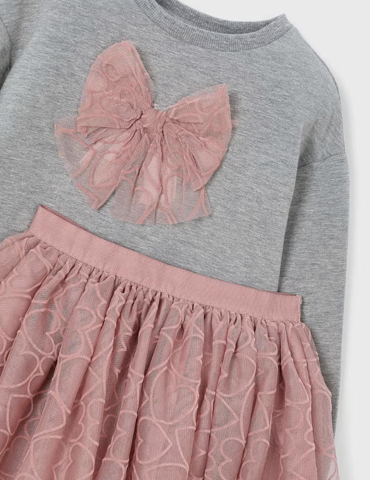 Girls Sweatshirt & Tulle Skirt Set