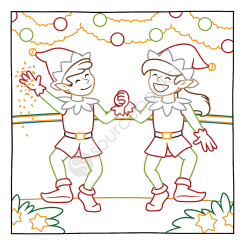 Magic Paper Coloring Book: Merry Christmas!