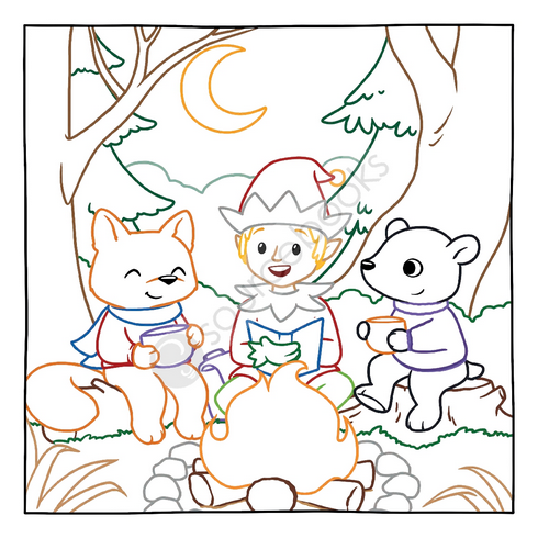 Magic Paper Coloring Book: Merry Christmas!