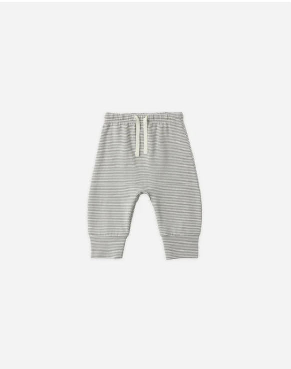 Drawstring Pant - Sage Micro Stripe