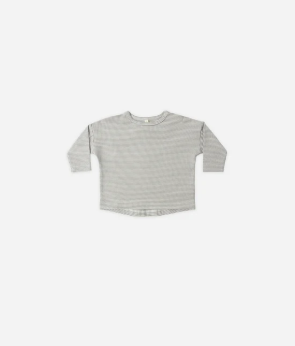 Long Sleeve Tee - Sage Micro Stripe