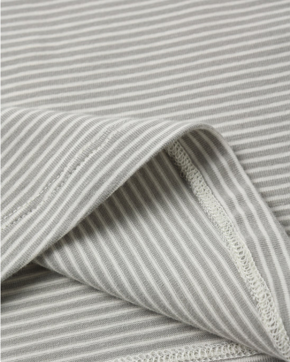 Long Sleeve Tee - Sage Micro Stripe