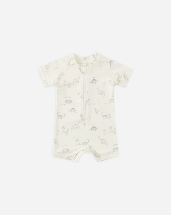 Zip Rashguard One-Piece - Dinosaur