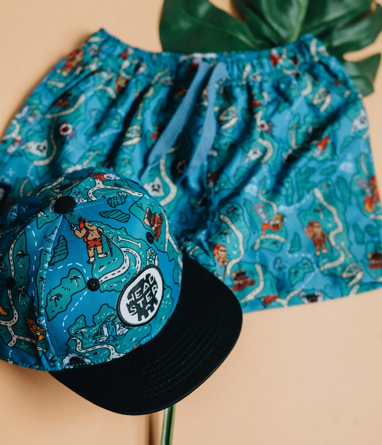 Treasure Map Snapback - Teal Steal