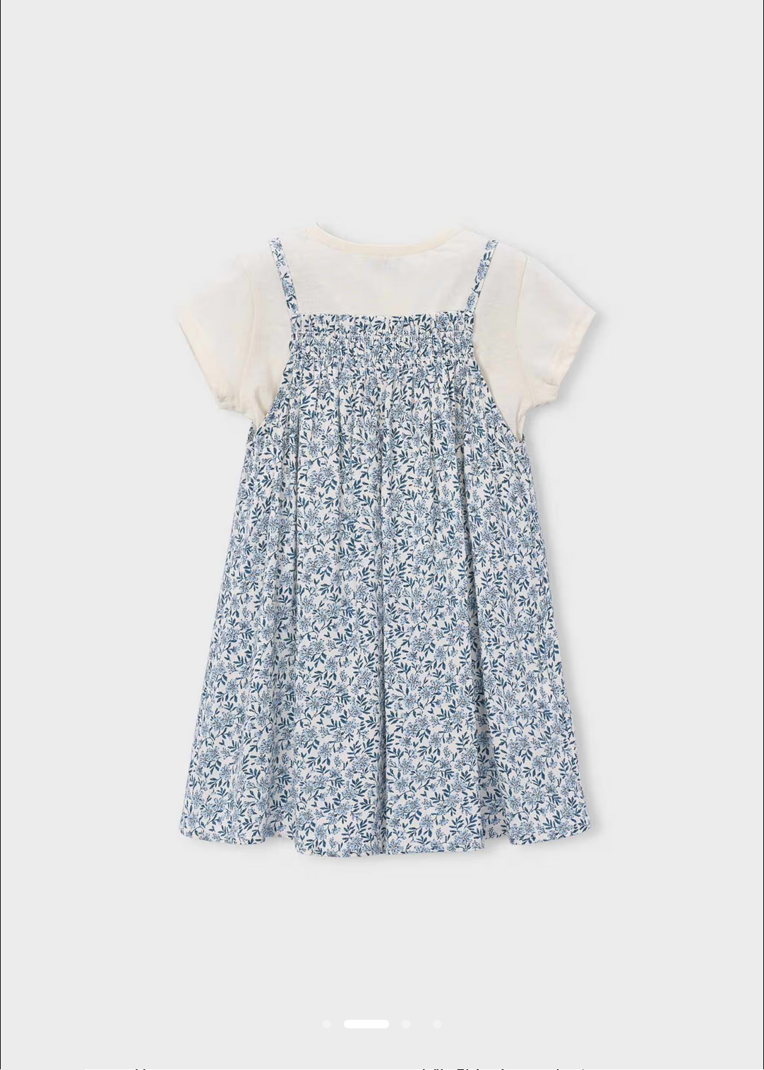 Floral Print Dress with Faux T-Shirt