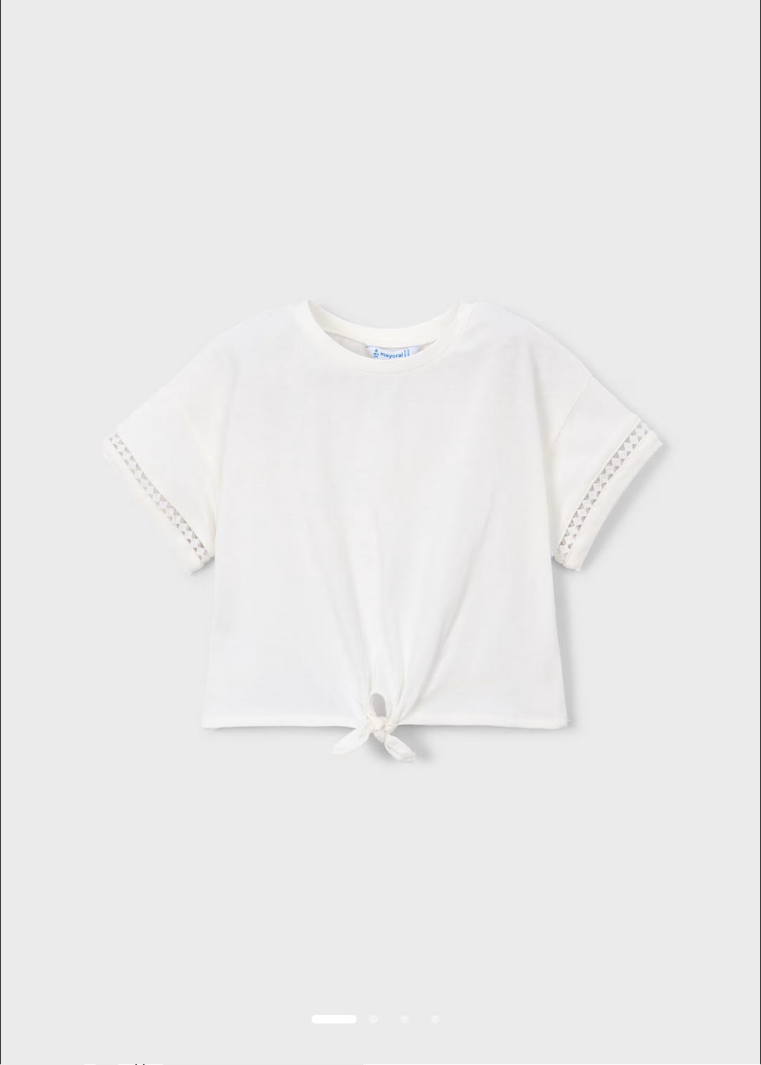 Front Tie T-Shirt - White
