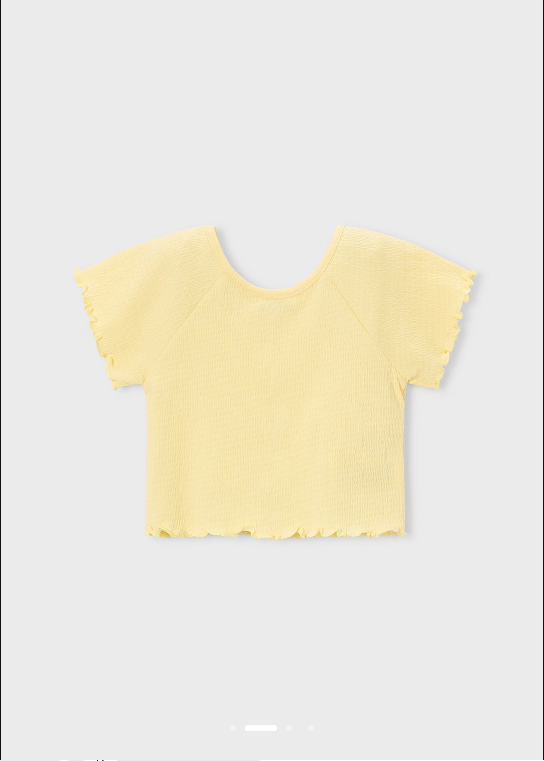 Girl Ruffled T-Shirt - Butter Yellow