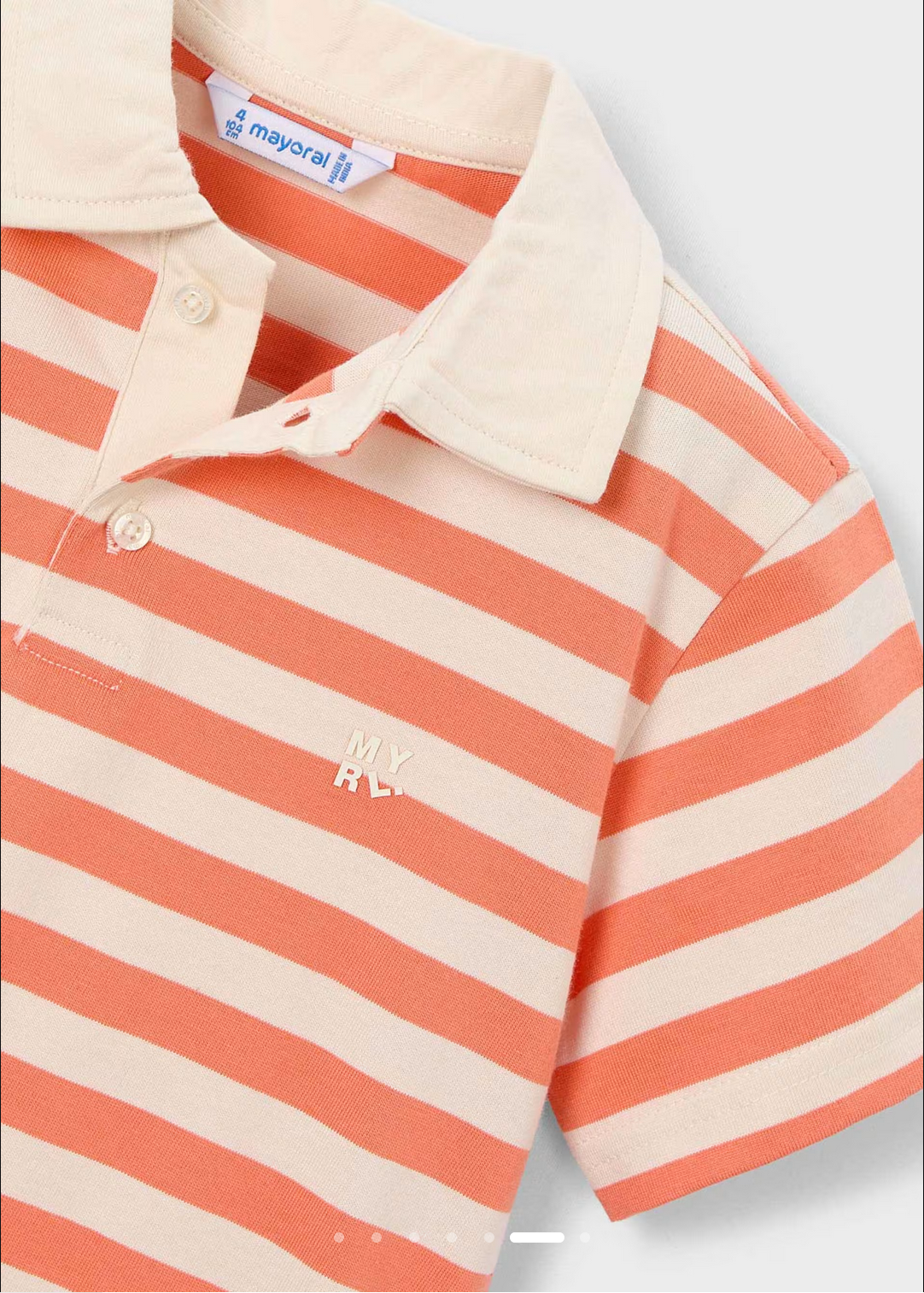 Orange Striped Polo Shirt
