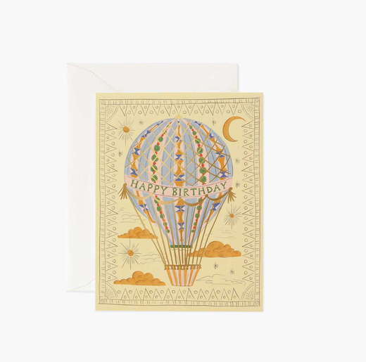 Hot Air Balloon Birthday Card