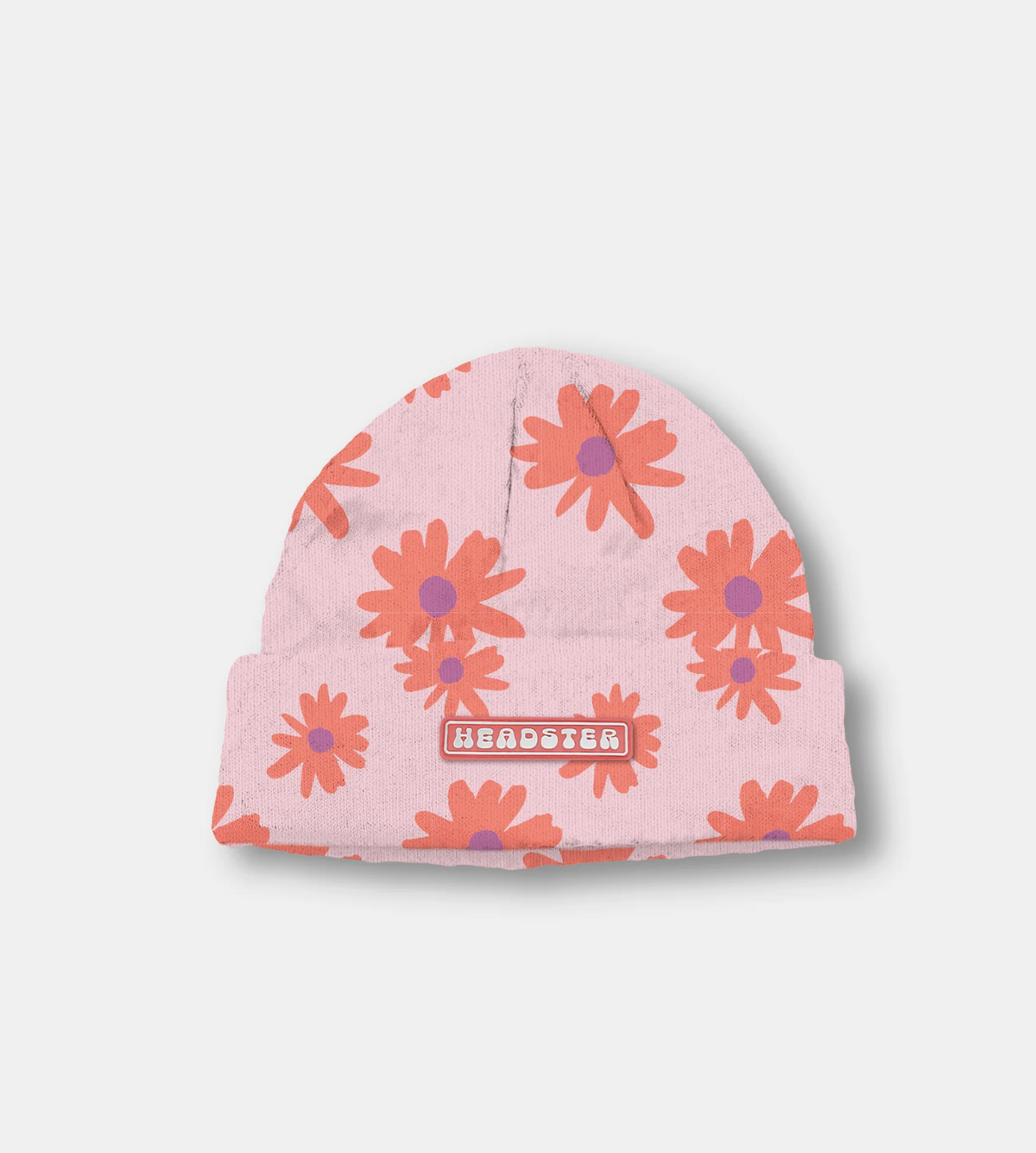Painted Flowers Beanie - Rosado
