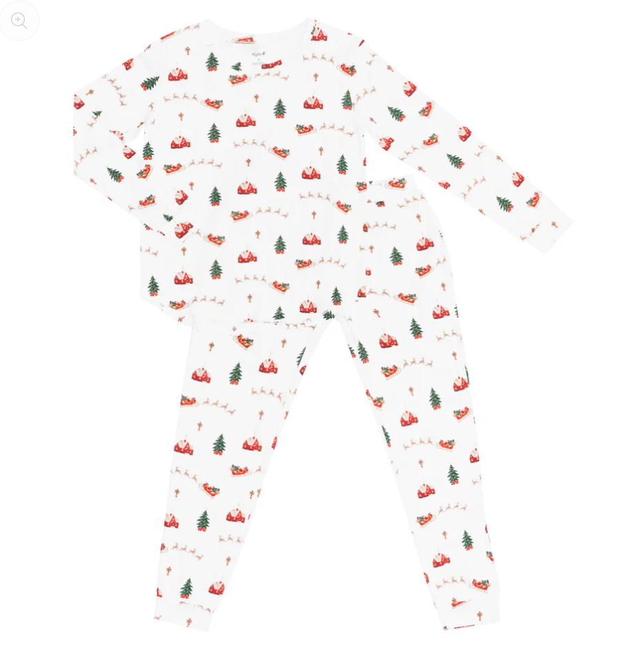Women's Jogger Pajama Set in Santa Sleigh
