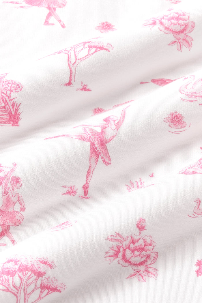 Zippered Romper in Toile Ballet