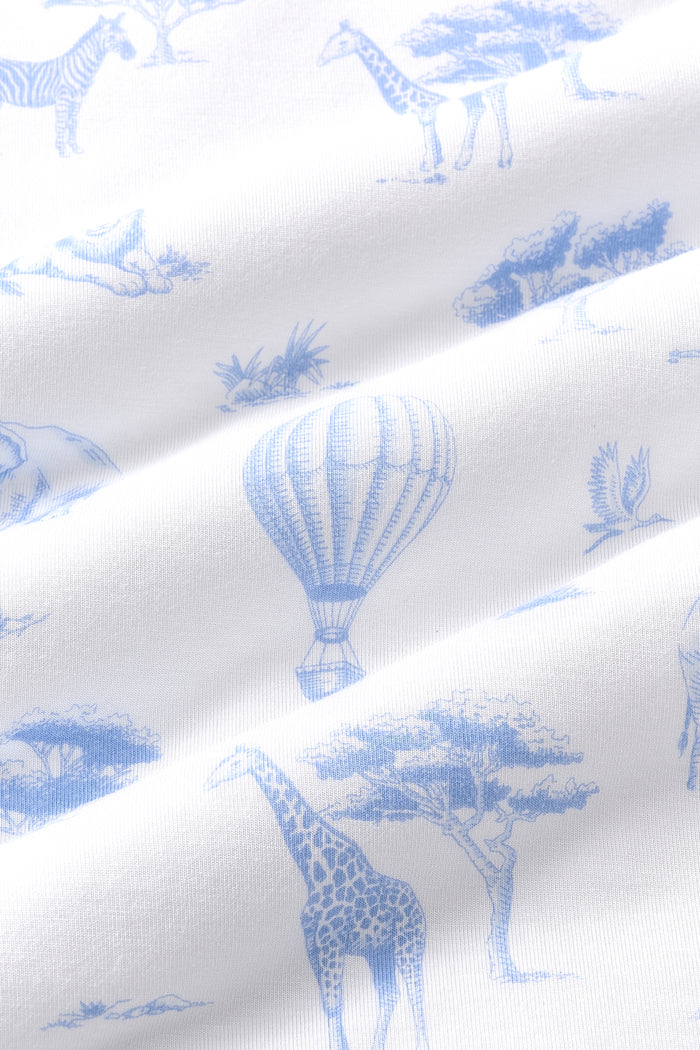 Zippered Romper in Toile Safari