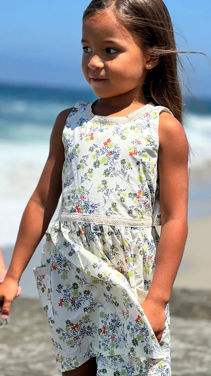 Nina Dress - Blue Meadow Floral - Size 12
