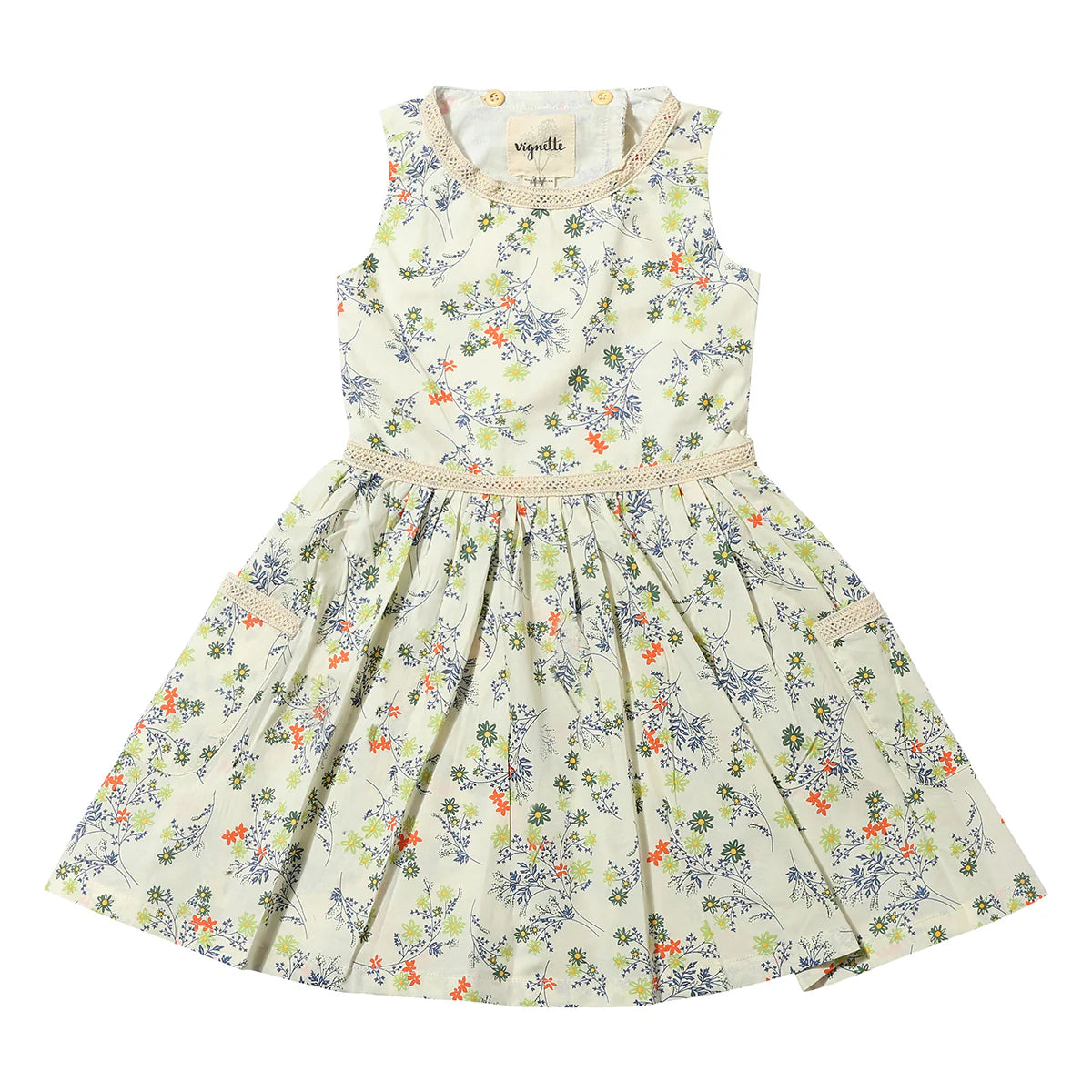 Nina Dress - Blue Meadow Floral - Size 12