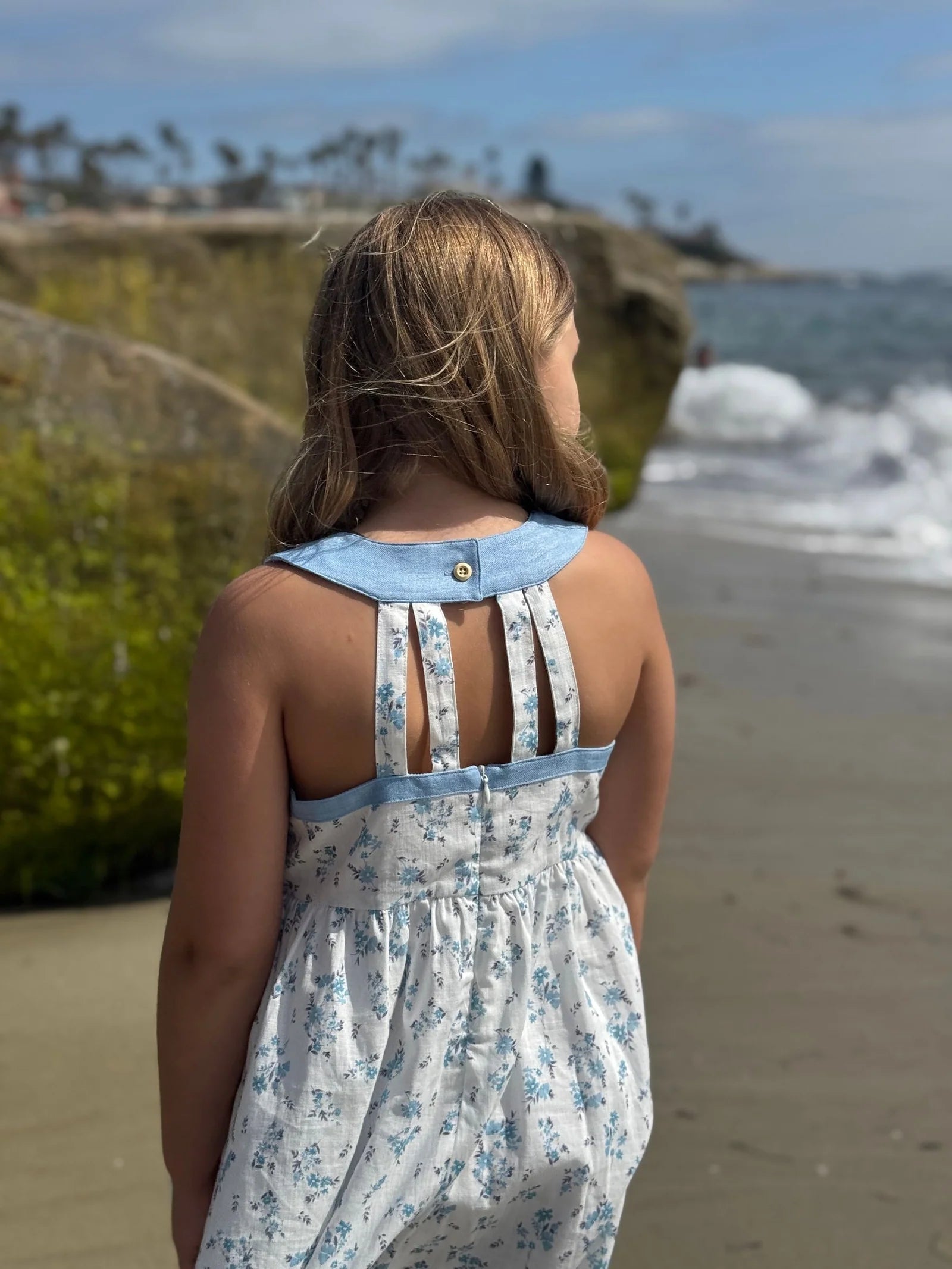 Adele Dress - Blue Floral