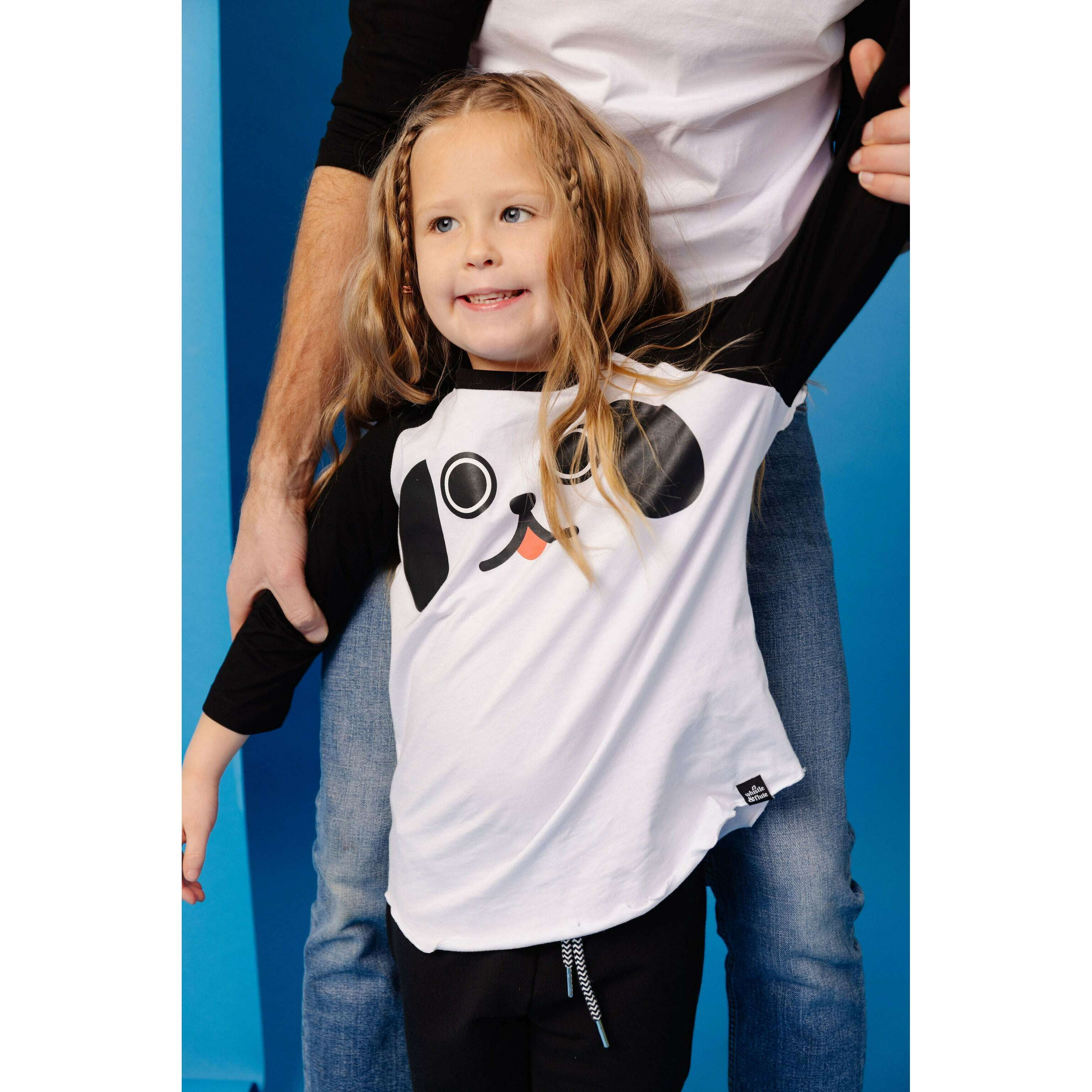 Kawaii Puppy Dog Eyes Baseball T-Shirt - Size 1/2Y