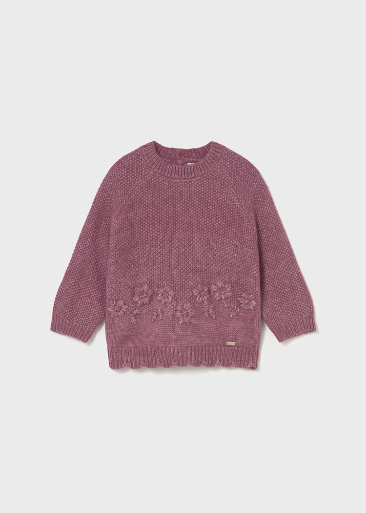Baby Sweater w/ Embroidered Flowers