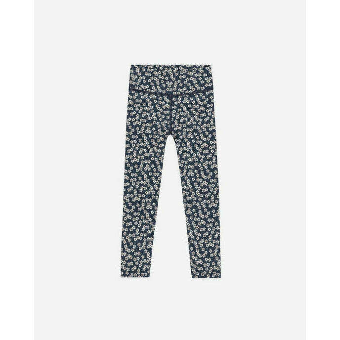 Basic Legging - Blue Floral - Size 2/3Y