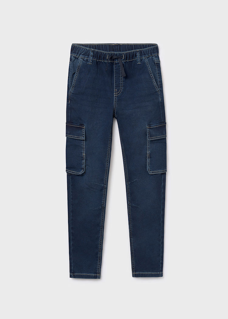 Denim Cargo Pants