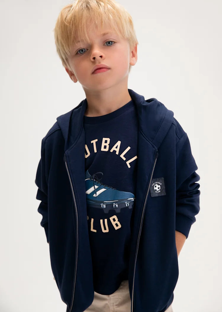 Navy Soccer Zip-up Hoodie