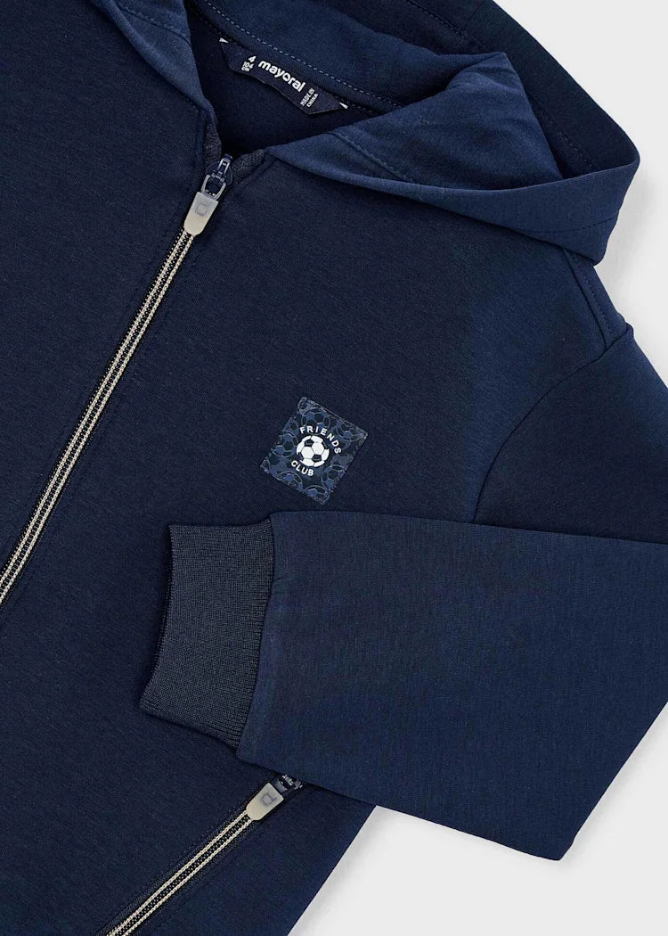 Navy Soccer Zip-up Hoodie