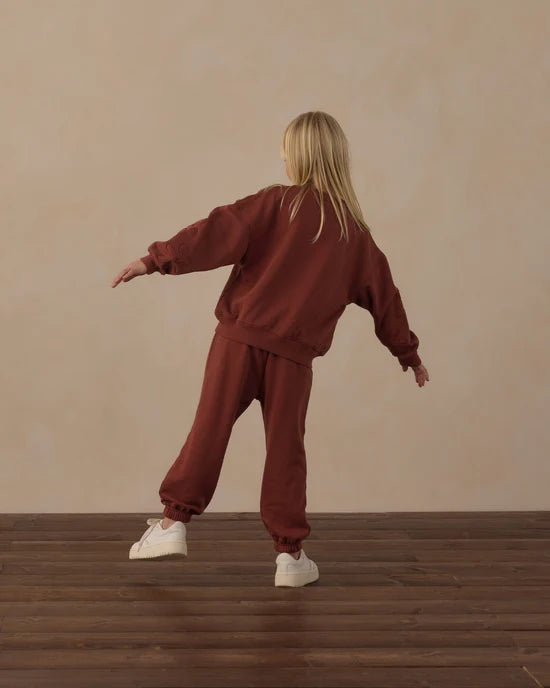 Baggy Sweatpant - Flower Brick