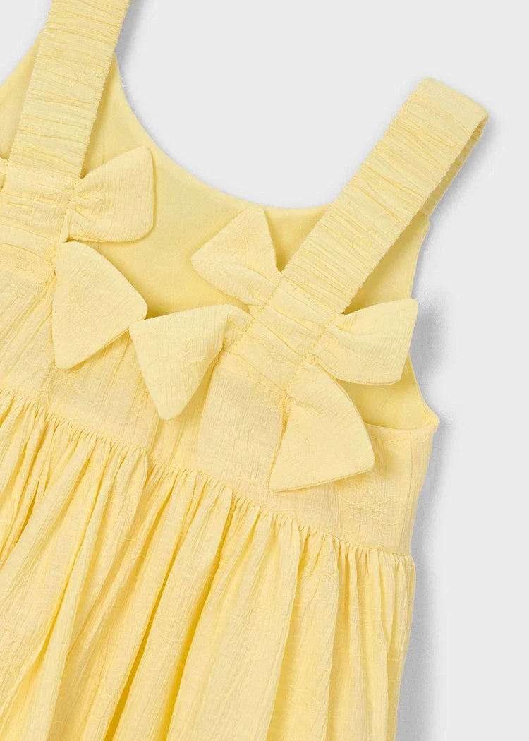 Yellow Back Flowers Dress