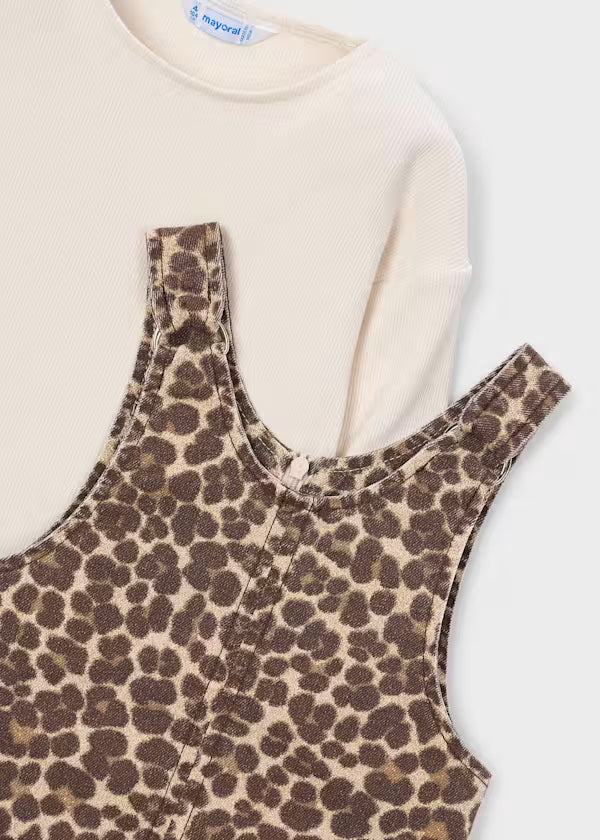 Leopard Twill Dress Set