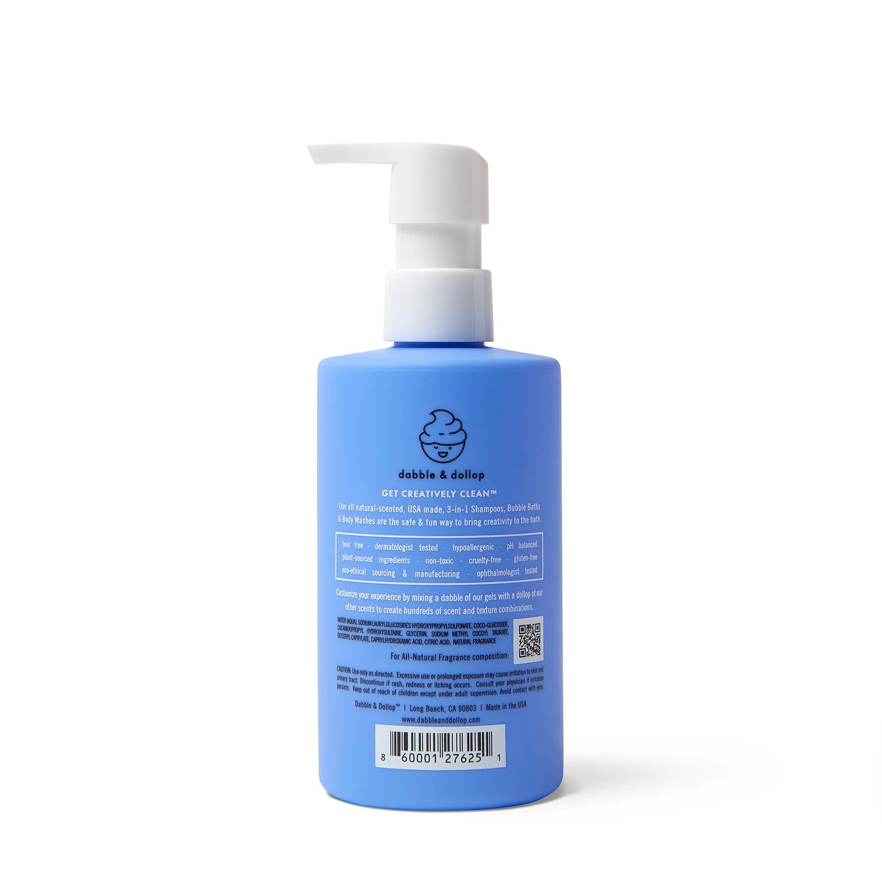 Tear Free Shampoo, Body Wash & Bubbles 3 in 1 - Blueberry
