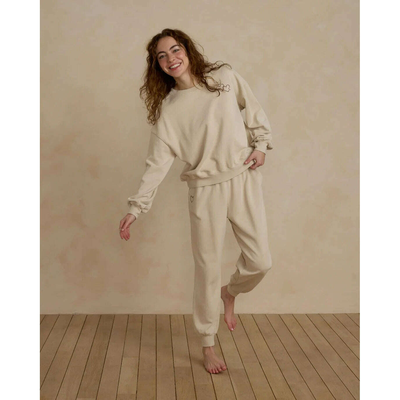 Ladies Relaxed Sweatshirt - Stone - Size XS