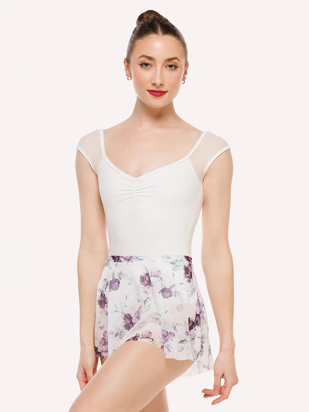 Flare Skirt Moonlit Garden White