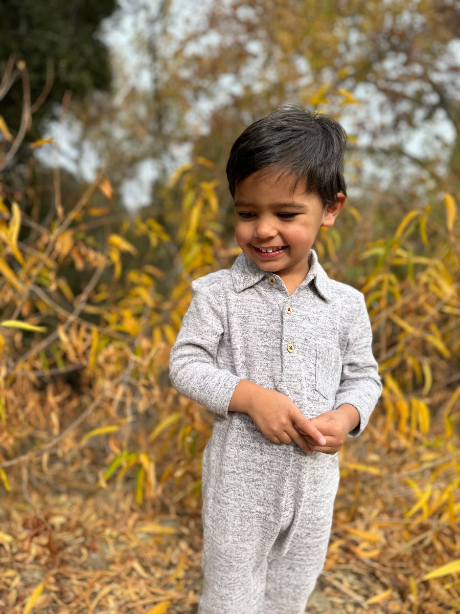 Kingston Polo Romper - Heather Navy