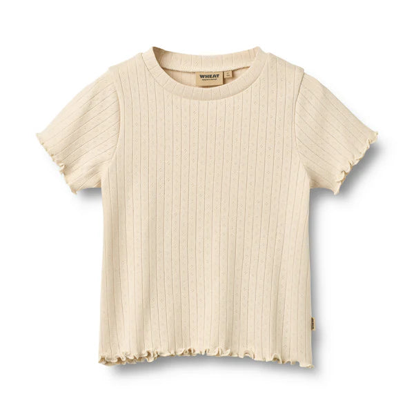 Rib T-shirt - Almond Peach