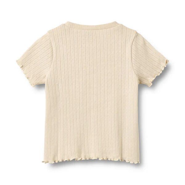 Rib T-shirt - Almond Peach