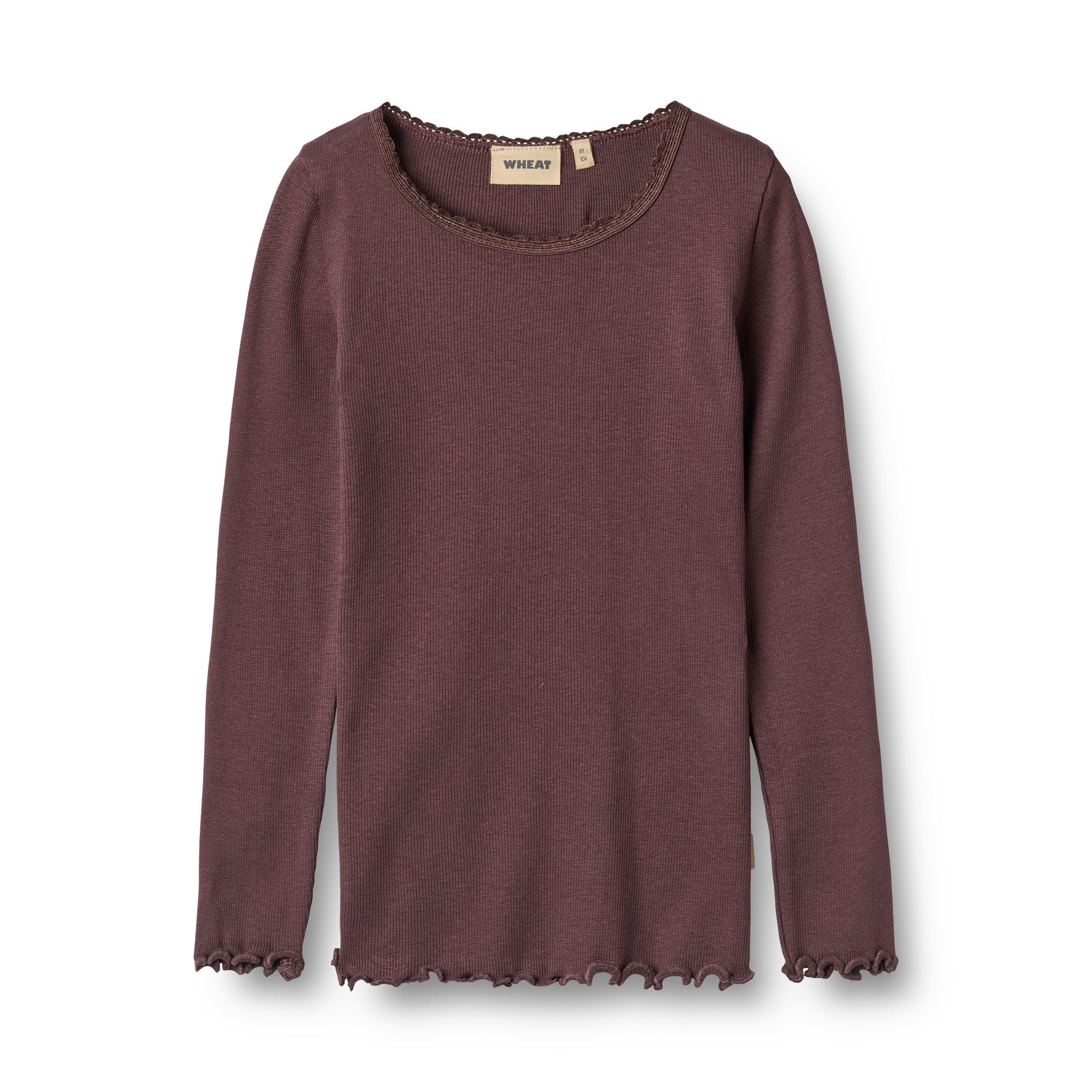 Reese Rib Long Sleeve T-Shirt - Fudge