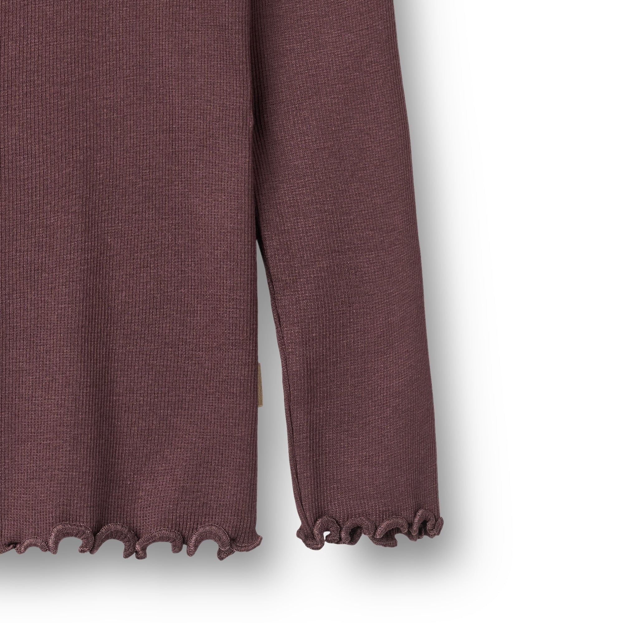 Reese Rib Long Sleeve T-Shirt - Fudge