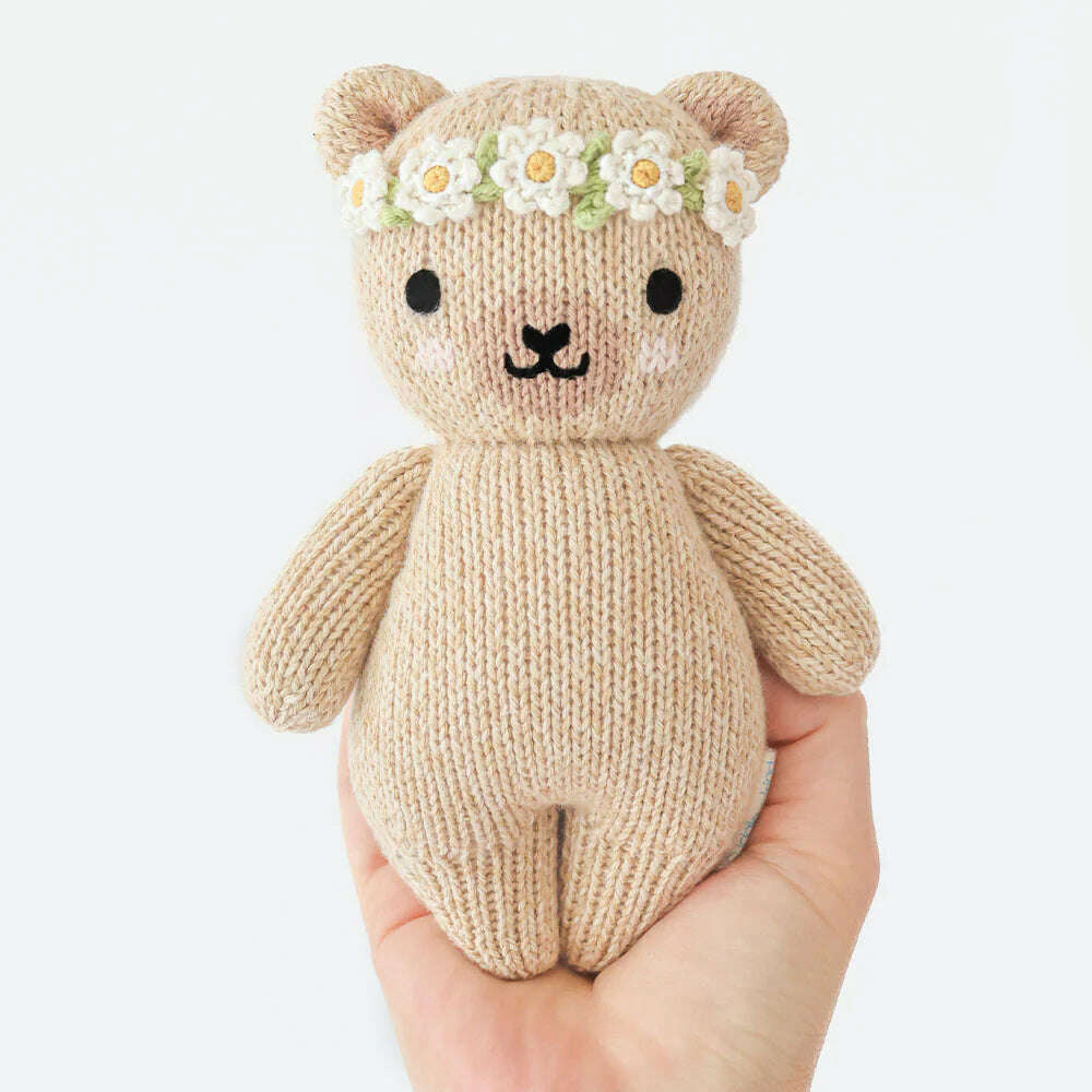 Baby Honey Bear Ivory Floral