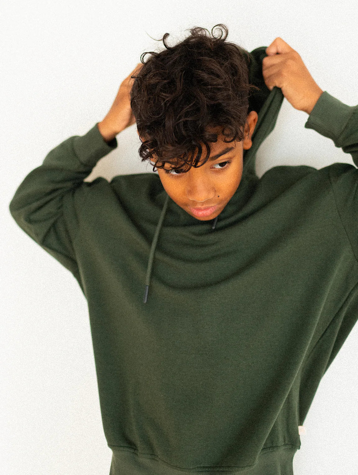 Youth Fleece Relaxed Hoodie - Cedar Grove & Rose Hip