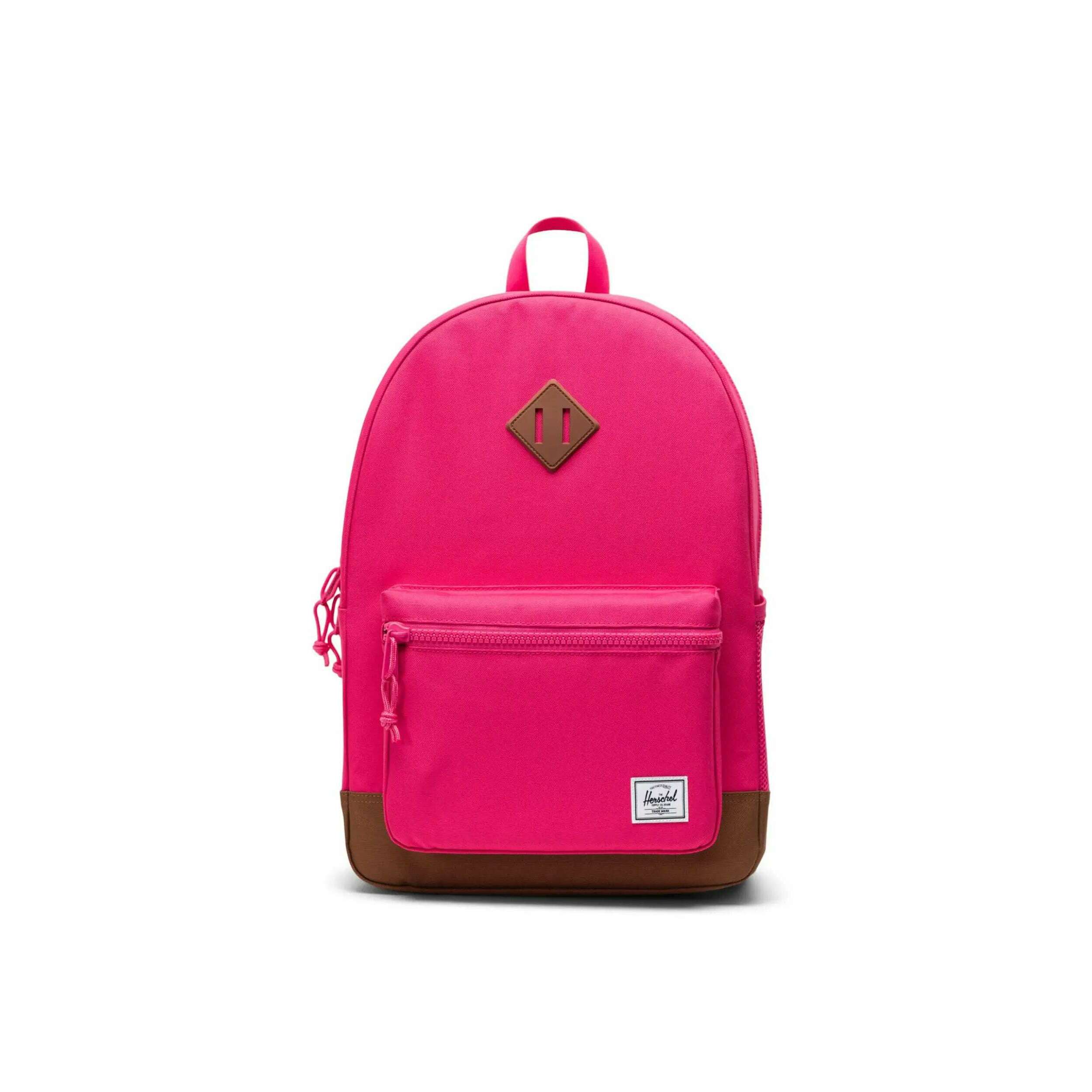 Heritage Youth Backpack -  Fuschia / Saddle Brown