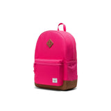 Heritage Youth Backpack -  Fuschia / Saddle Brown